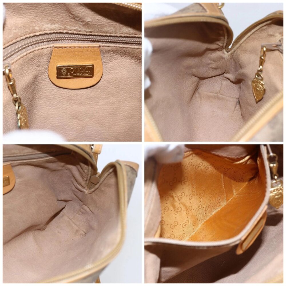 GUCCI Micro GG Supreme Shoulder Bag PVC Beige Gold 007 104 4916 Auth BA7113 - Picture 15 of 16